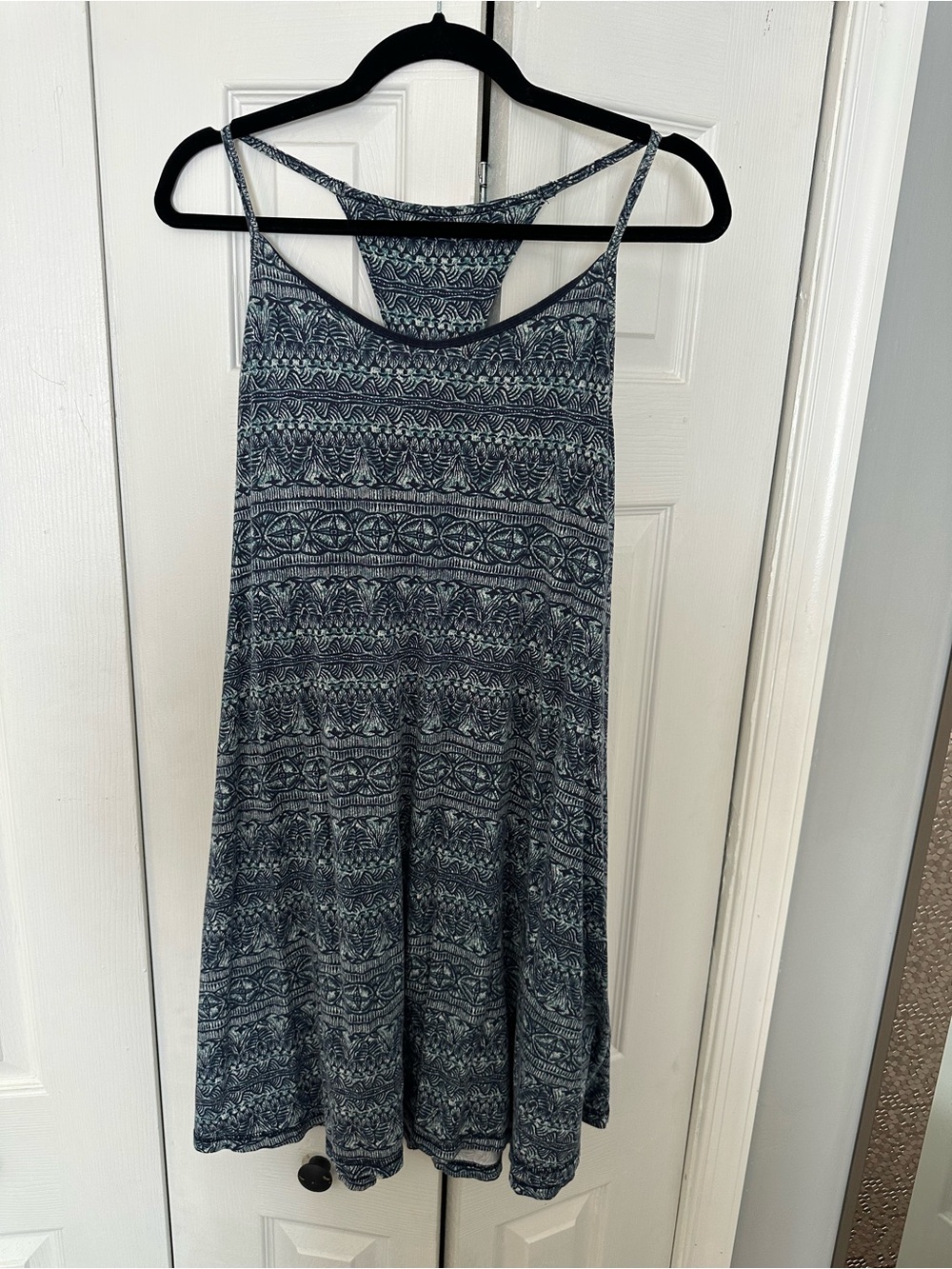 Patagonia Blue and White Backless Sundress